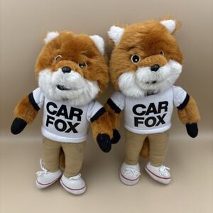 2 CARFAX Car Fox Plush Doll 10" Stuffed Animal Mascot